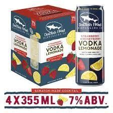 Dogfish Head Brewery - Strawberry Vokda Lemonade (4 pack 12oz cans) (4 pack 12oz cans)